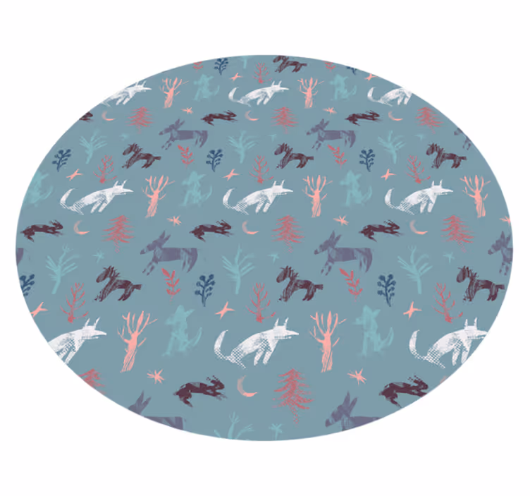 Covor vinil print animalier creaturi inspirate de natură - TenStickers