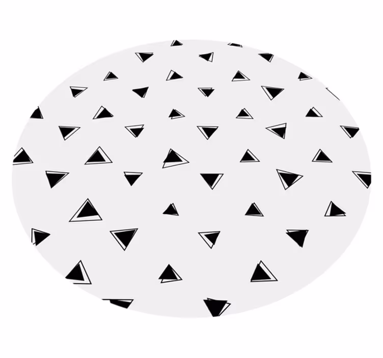 Covor de vinil geometric trianle negre monocrome - TenStickers