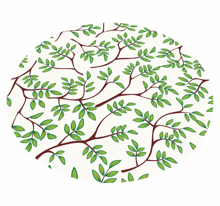 Covor vinil cu aspect de natura model de ramuri cu frunze - TenStickers