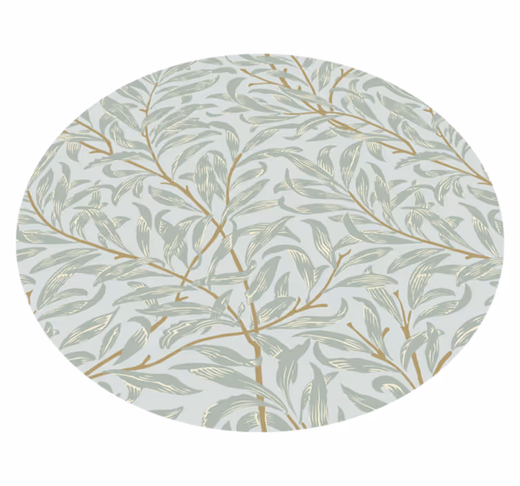 Covor vinil cu aspect de natura modele cu frunze verzi - TenStickers