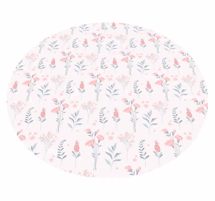 Covor vinil flori și plante compoziție cu model floral - TenStickers