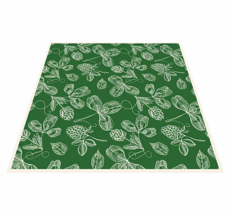 Covor vinil cu aspect de natura motive verzi luxuriante - TenStickers