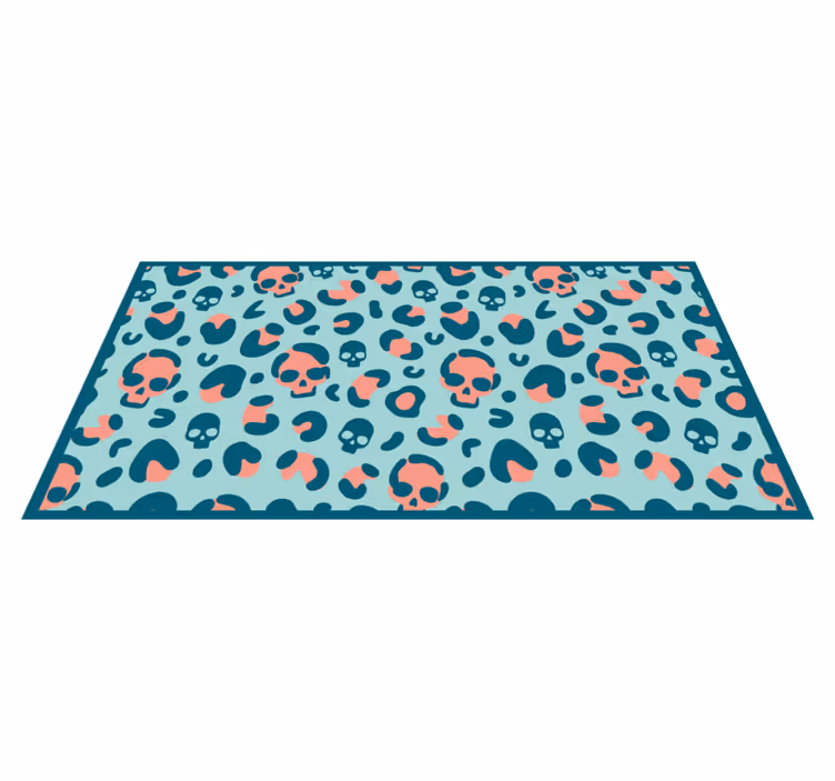 Covor vinil print animalier joc cu modele de craniu - TenStickers