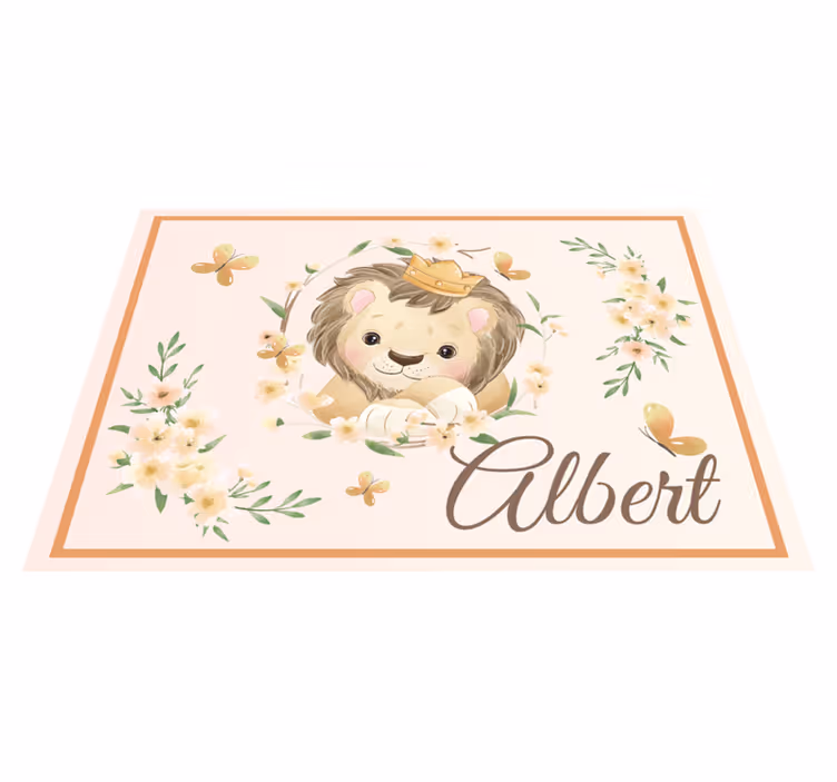 Alții covor de vinil pui de leu cu nume - TenStickers