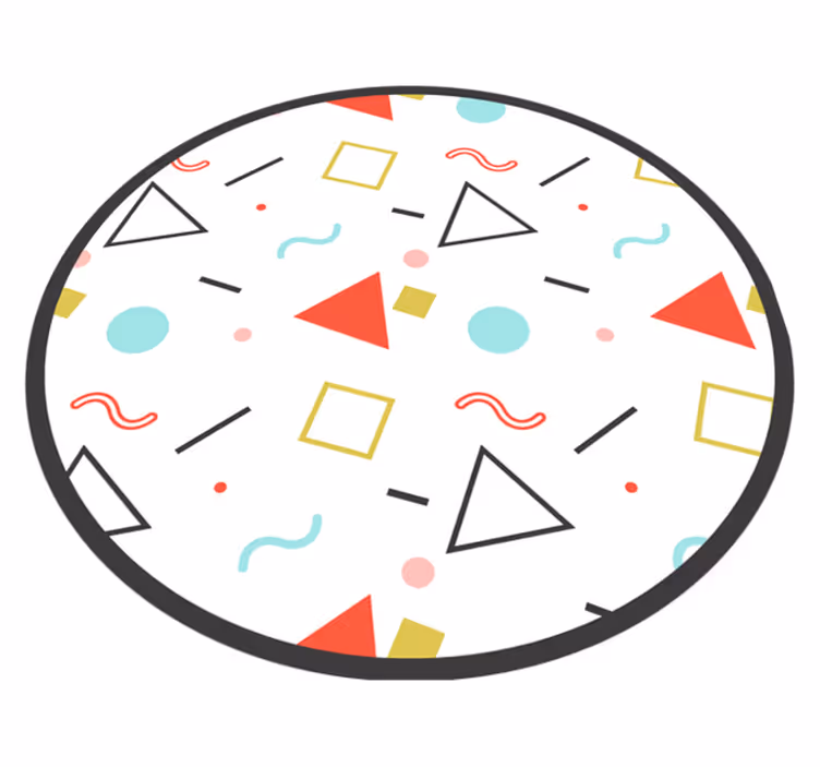 Covor de vinil geometric forme colorate geometrice - TenStickers