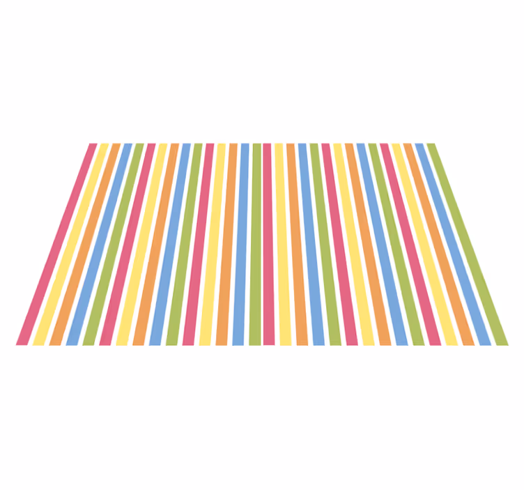 Covor vinil vărgat cu linii verticale colorate - TenStickers