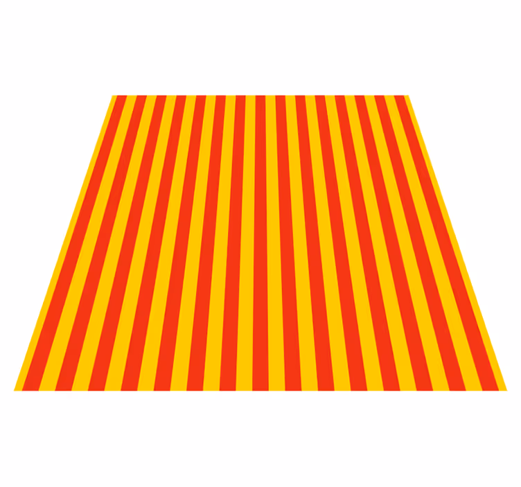 Covor vinil vărgat roșu și galben vertical - TenStickers