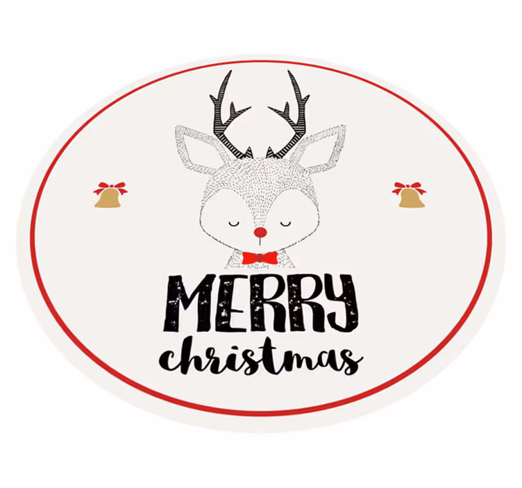 Covor vinil Crăciun opere de artă festive cu ren - TenStickers
