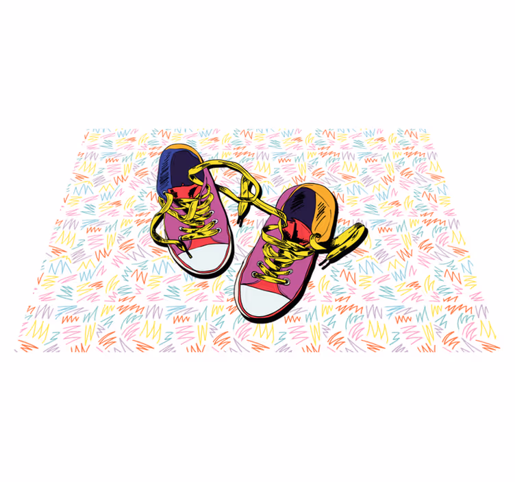 Covor de vinil Adolescenți model colorat de pantofi sport - TenStickers