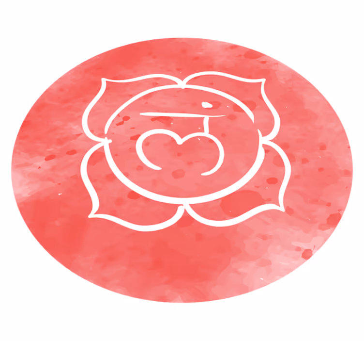 Covor vinil mandala design circular de trandafir - TenStickers