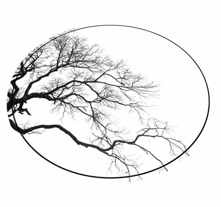 Covor vinil cu aspect de natura artă siluetă ramură - TenStickers