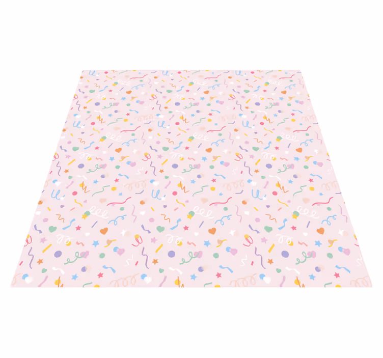 Covor de vinil pepiniere confetti colorat de petrecere - TenStickers