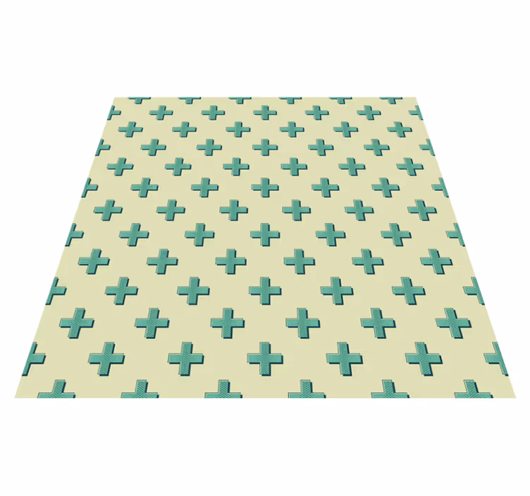 Covor de vinil geometric forme plus mentă - TenStickers