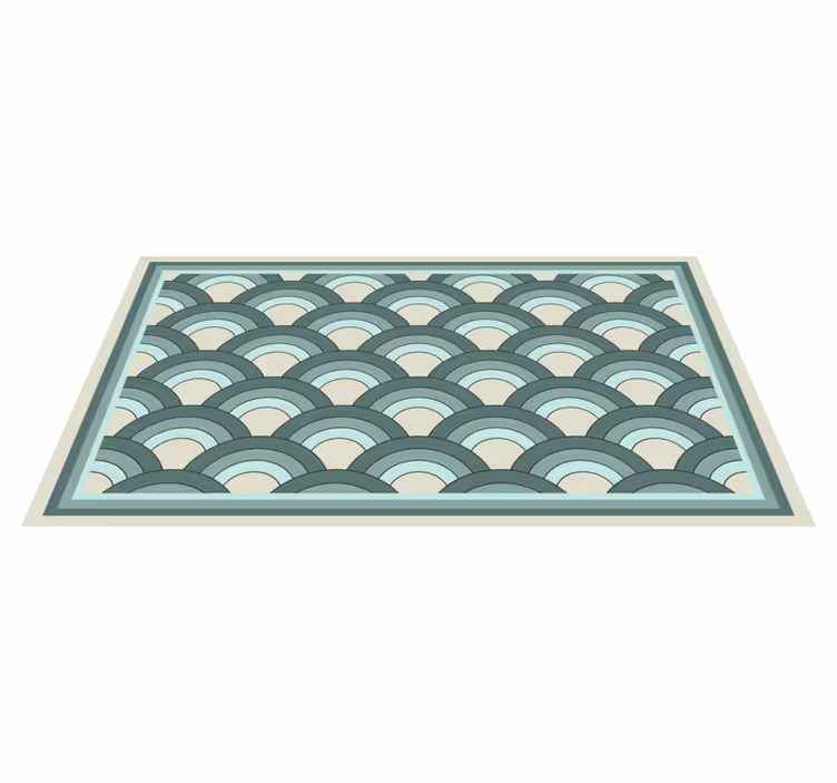 Covor de vinil mozaic valuri geometrice elegante - TenStickers