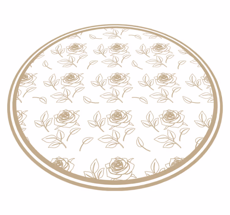 Covor vinil flori și plante aranjament floral cu trandafiri - TenStickers