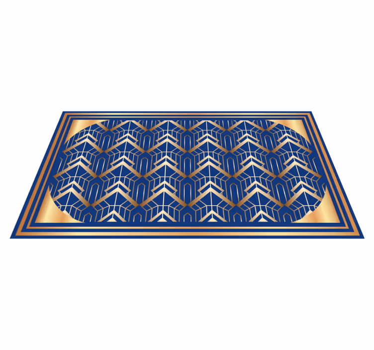 Covor vinil modern forme geometrice bleumarin - TenStickers