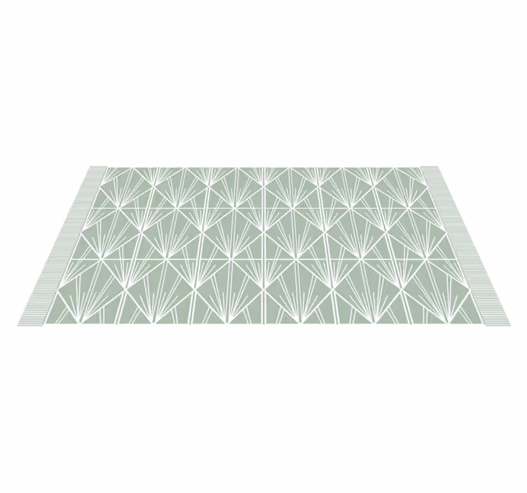 Covor vinil efect de țiglă conceptul geometric de frunză - TenStickers