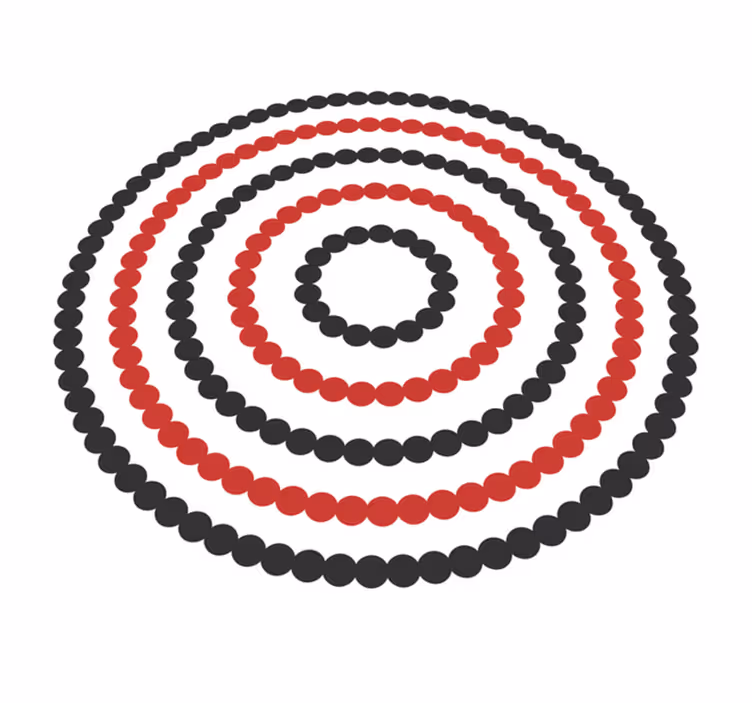 Covor de vinil geometric model de puncte spiralate - TenStickers