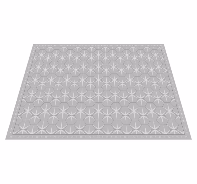 Covor de vinil gri model hexagonal în stea - TenStickers