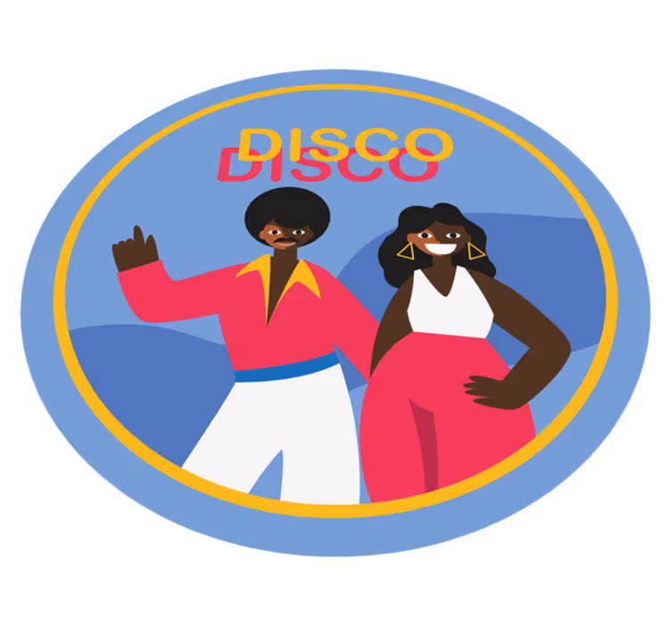Covor de dans vintage din anii '80 - TenStickers
