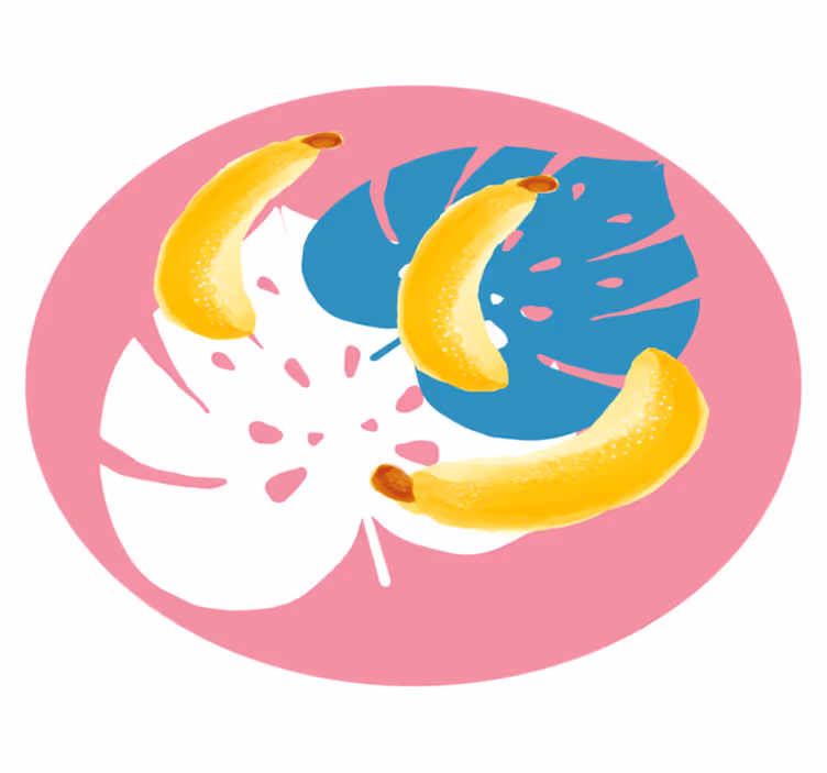 Covor de vinil pentru bucătărie motiv tropical cu banane - TenStickers