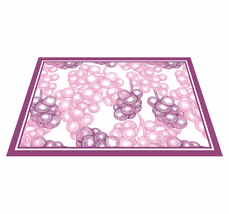 Gresie de struguri roz/violet desenate manual - TenStickers