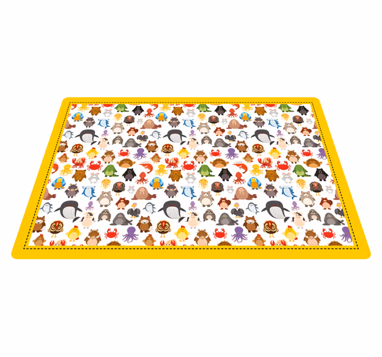 Covor vinil animal personaje drăguțe cu animale - TenStickers
