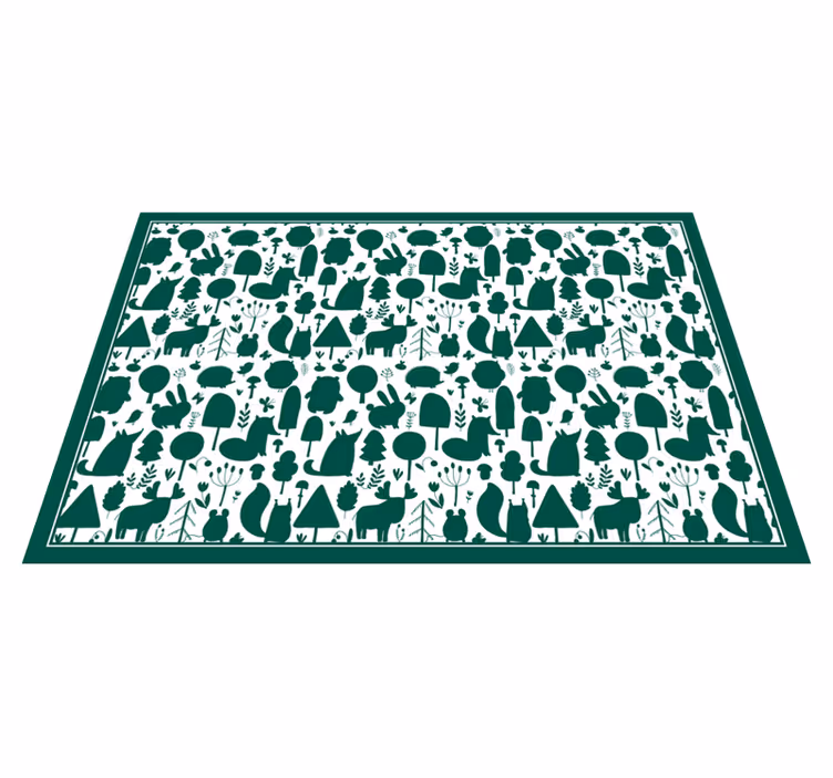 Covor vinil cu aspect de natura siluete de natură - TenStickers