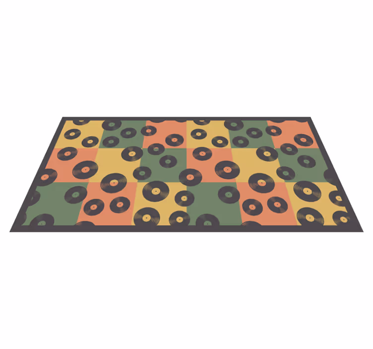 Covor de vinil mozaic cu discuri colorate - TenStickers