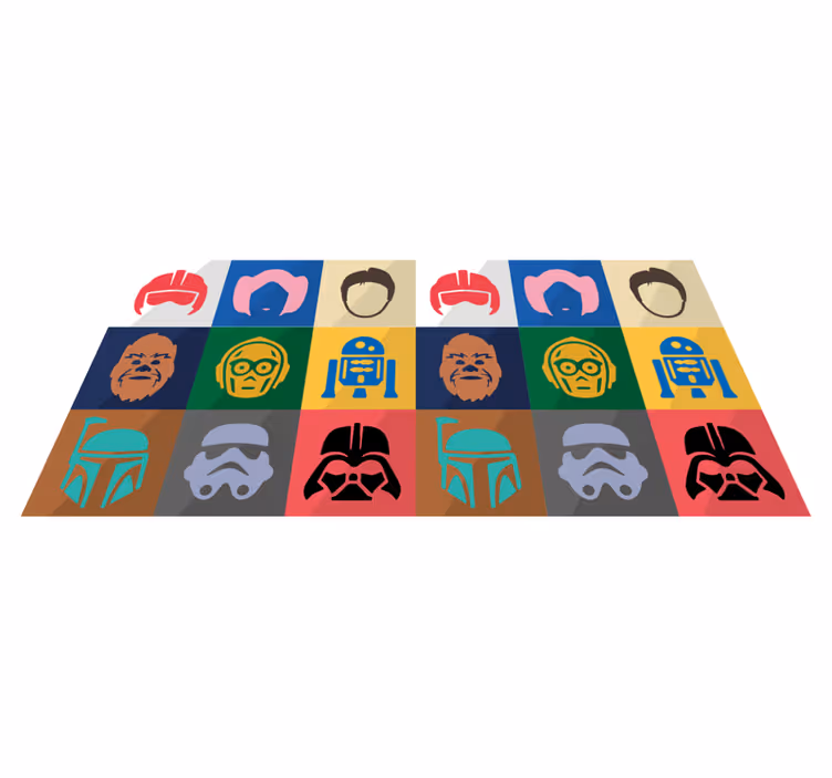 Covor de vinil pentru adolescenți cu personaje colorate - TenStickers