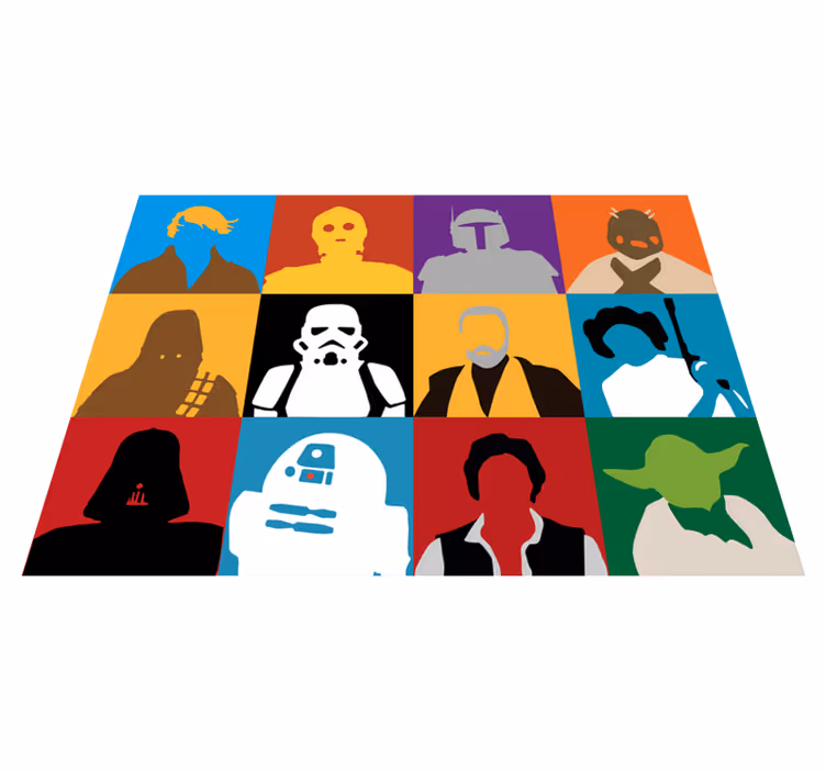 Alții covor de vinil siluete de personaje emblematice - TenStickers
