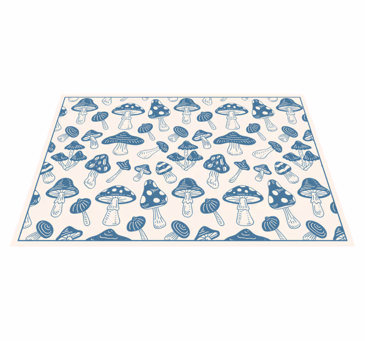 Covor vinil cu aspect de natura model chic cu ciuperci - TenStickers