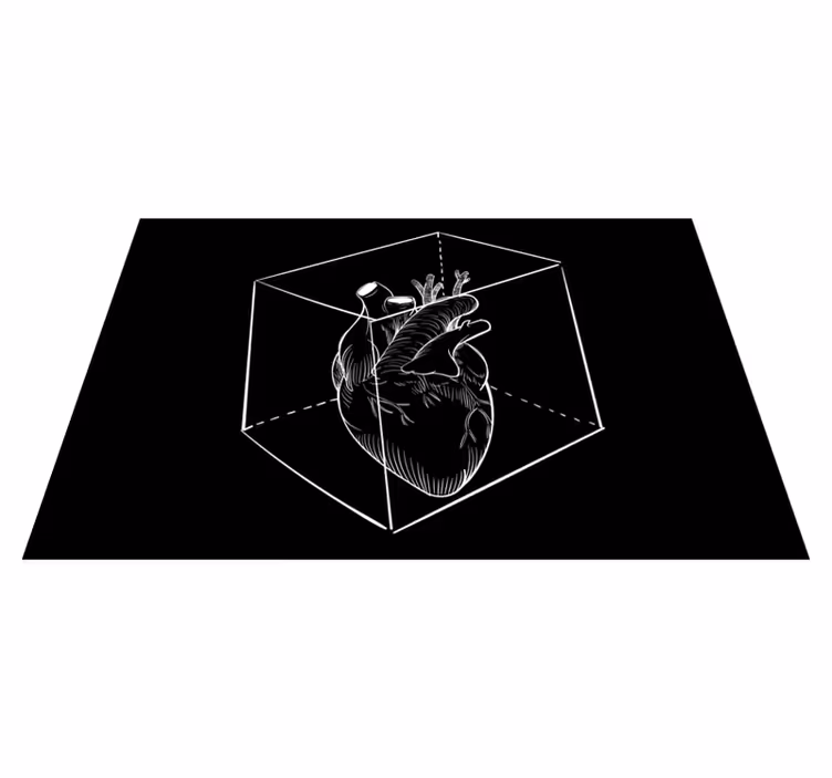 Covor vinil modern ilustrație a inimii - TenStickers