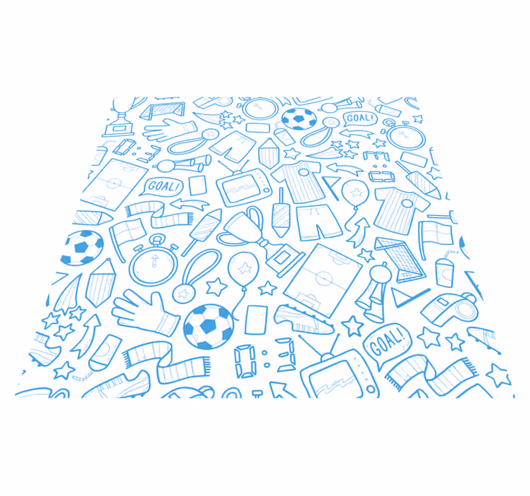 Covor de vinil jocuri elemente sportive - TenStickers