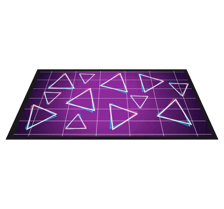 Covor de vinil geometric model triunghi vibrant - TenStickers