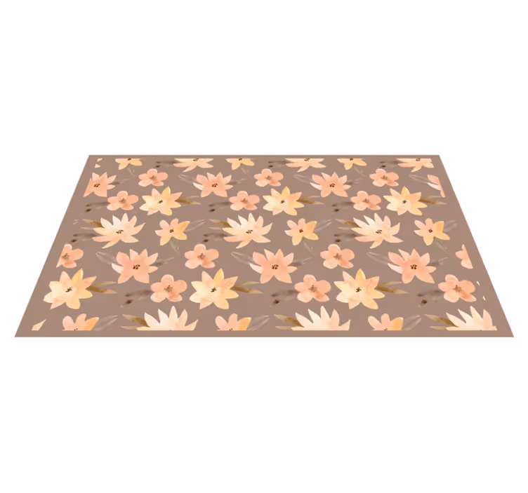 Covor vinil flori și plante matrice de motive florale - TenStickers