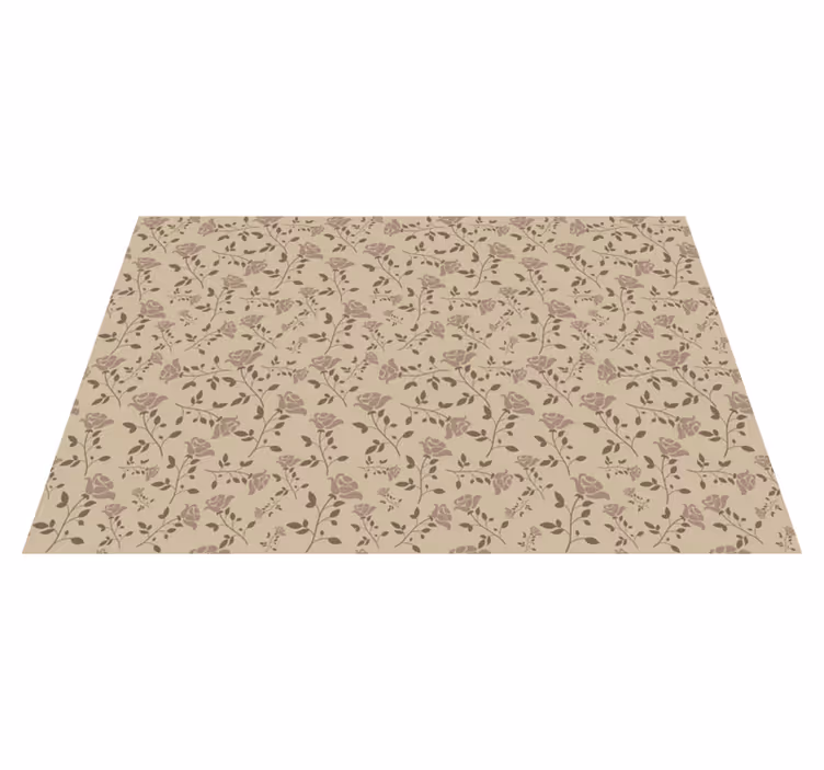 Covor vinil flori și plante motiv floral subtil - TenStickers