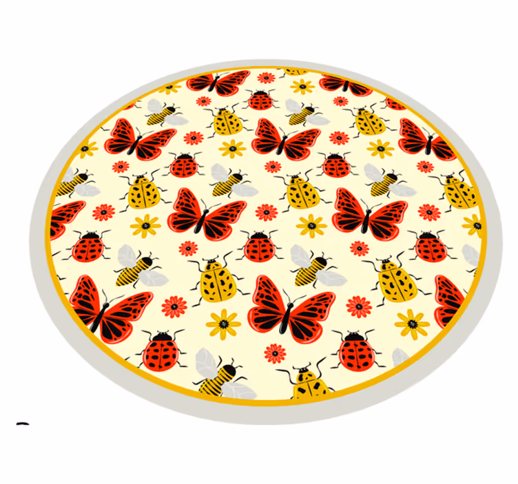 Covor vinil animal model colorat de insecte - TenStickers