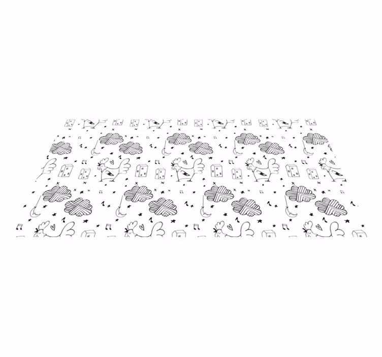 Covor de vinil pentru copii cu design aviar minimalist - TenStickers