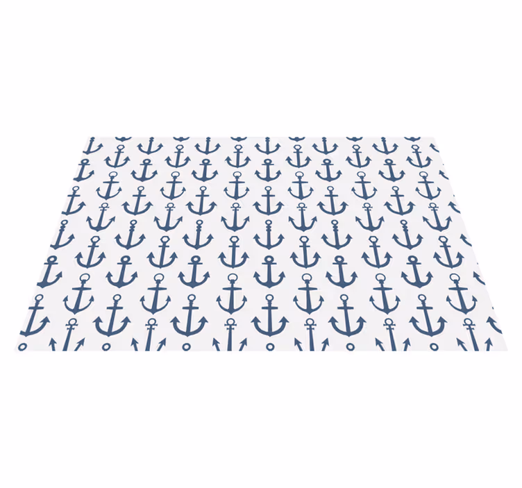 Covor de vinil pentru baie temă de ancoră nautică - TenStickers