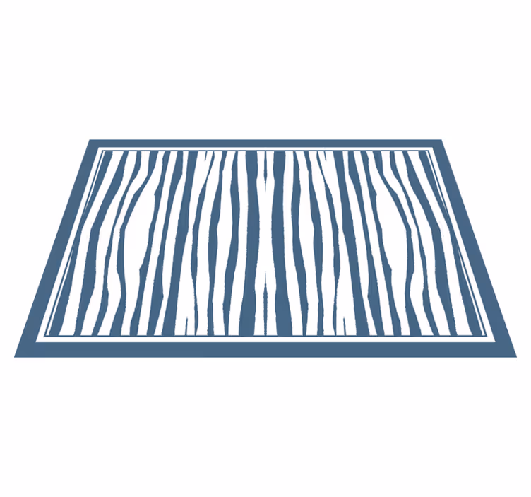 Covor vinil print animalier dungi albastre de zebră - TenStickers