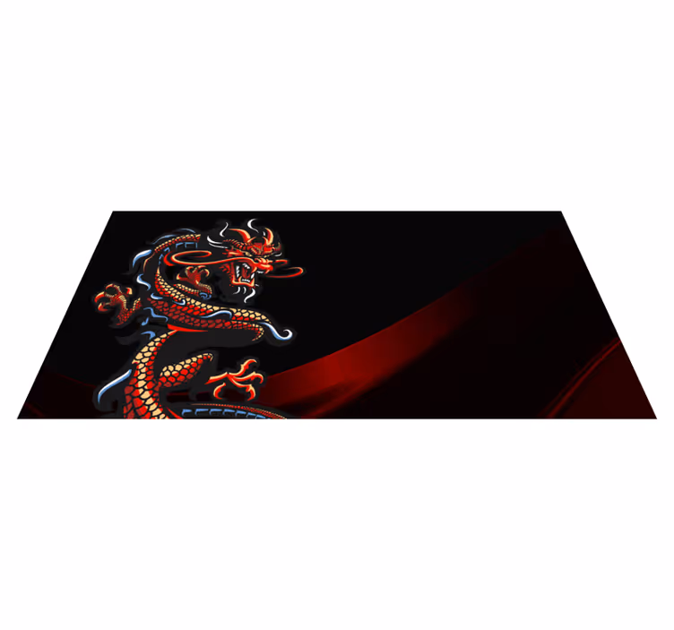 Covor de vinil Adolescenți ilustrație de dragon - TenStickers