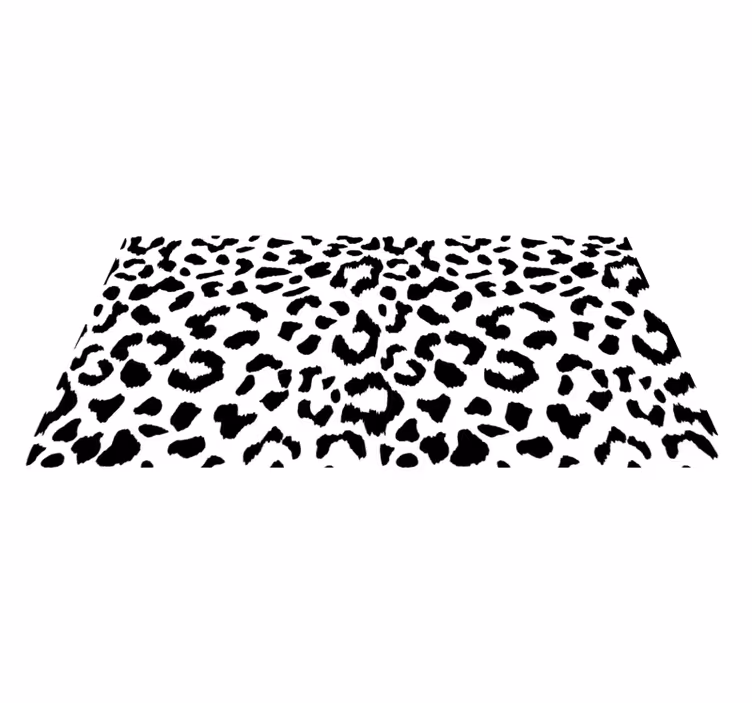 Covor vinil print animalier model de leopard negru - TenStickers