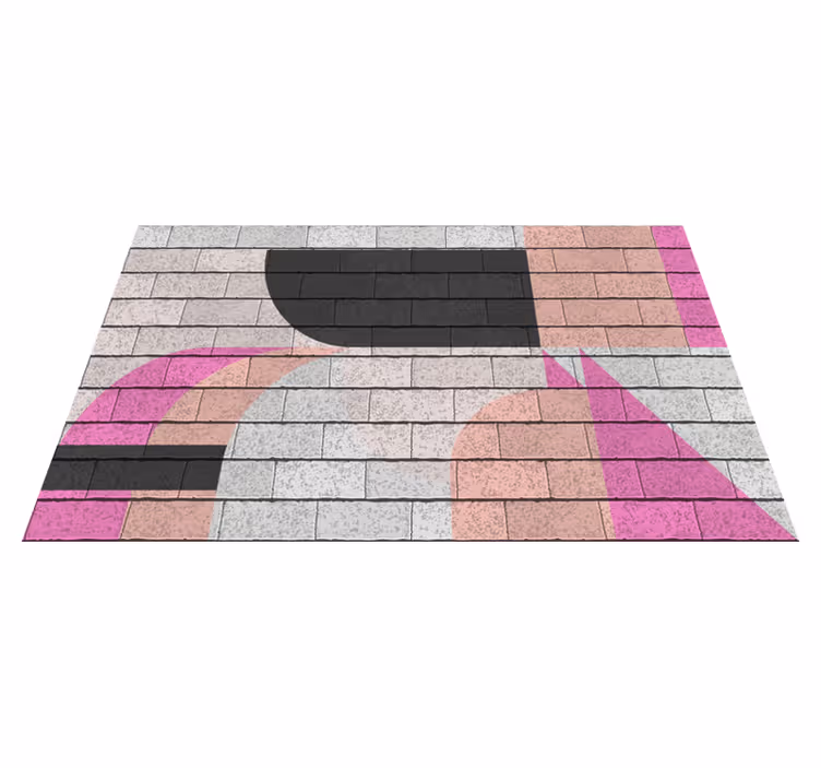 Covor de vinil geometric segmente de culoare conceptuale - TenStickers