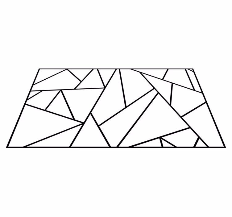Covor de vinil geometric model în unghi ascuțit - TenStickers