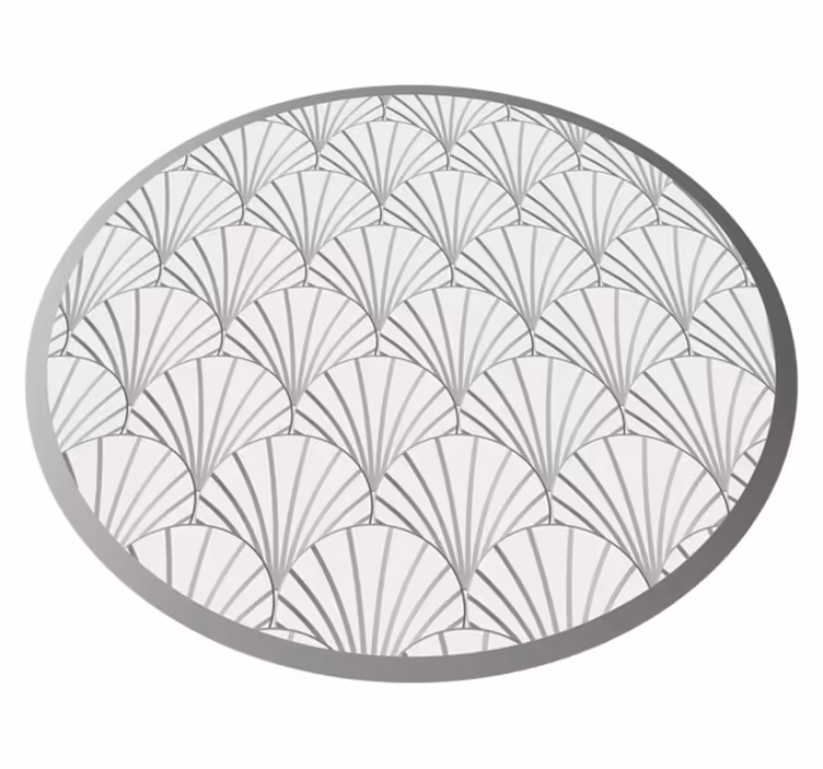 Covor art deco model cochilii albe - TenStickers