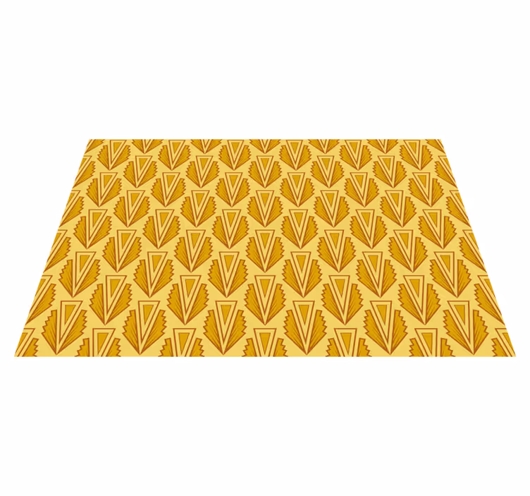 Covor de vinil mozaic model galben geometric - TenStickers