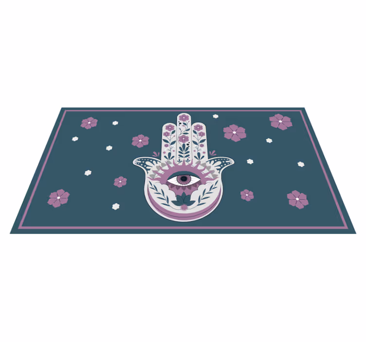 Covor vinil mandala stilul mâinii hamsa - TenStickers
