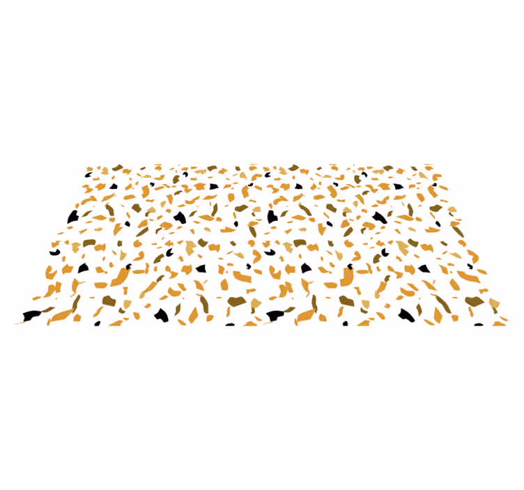 Covor de vinil texturat terrazzo alb și maro - TenStickers