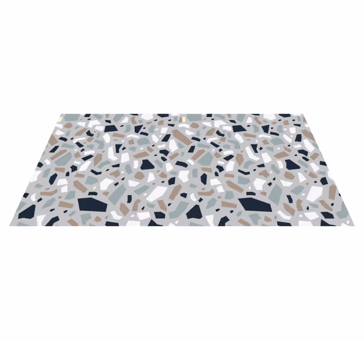 Covor de vinil efect de piatră terrazzo gri fragmentat - TenStickers